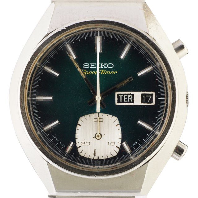 1973 Seiko Chronograph ref. 6139 green dial