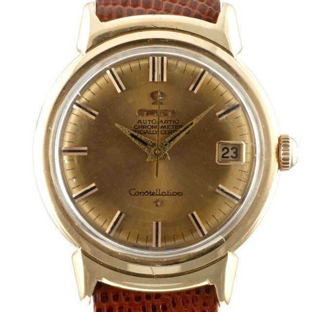 1959 gold Omega Grand Luxe Constellation date ref. OT2988 SC