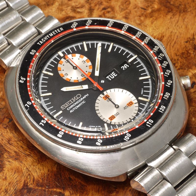 thumbnail image 2 of Black Resist Dial For Vintage Seiko UFO Chronograph – Fits 6138-0010, 0011, 0012, 0017 2 of 3