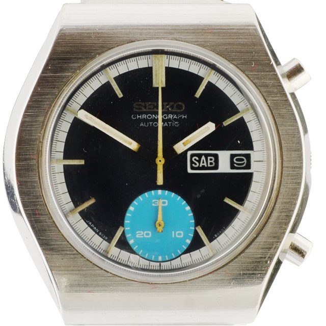 1972 Seiko Chronograph ref. 6139-8020 black and blue dial   collection